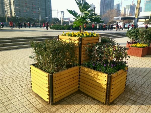西安创汇新型透气环保户外花箱沙制品组合套装园林绿化城市绿化工程